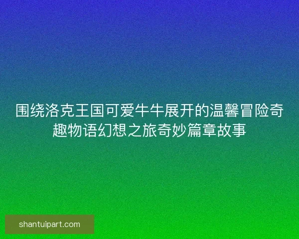 围绕洛克王国可爱牛牛展开的温馨冒险奇趣物语幻想之旅奇妙篇章故事